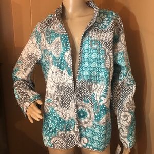 NEW Alfred Dunner Scroll Print Quilt Jacket